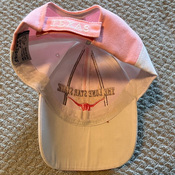 Pink and White Texas Longhorn Hat - Picture 3 of 5